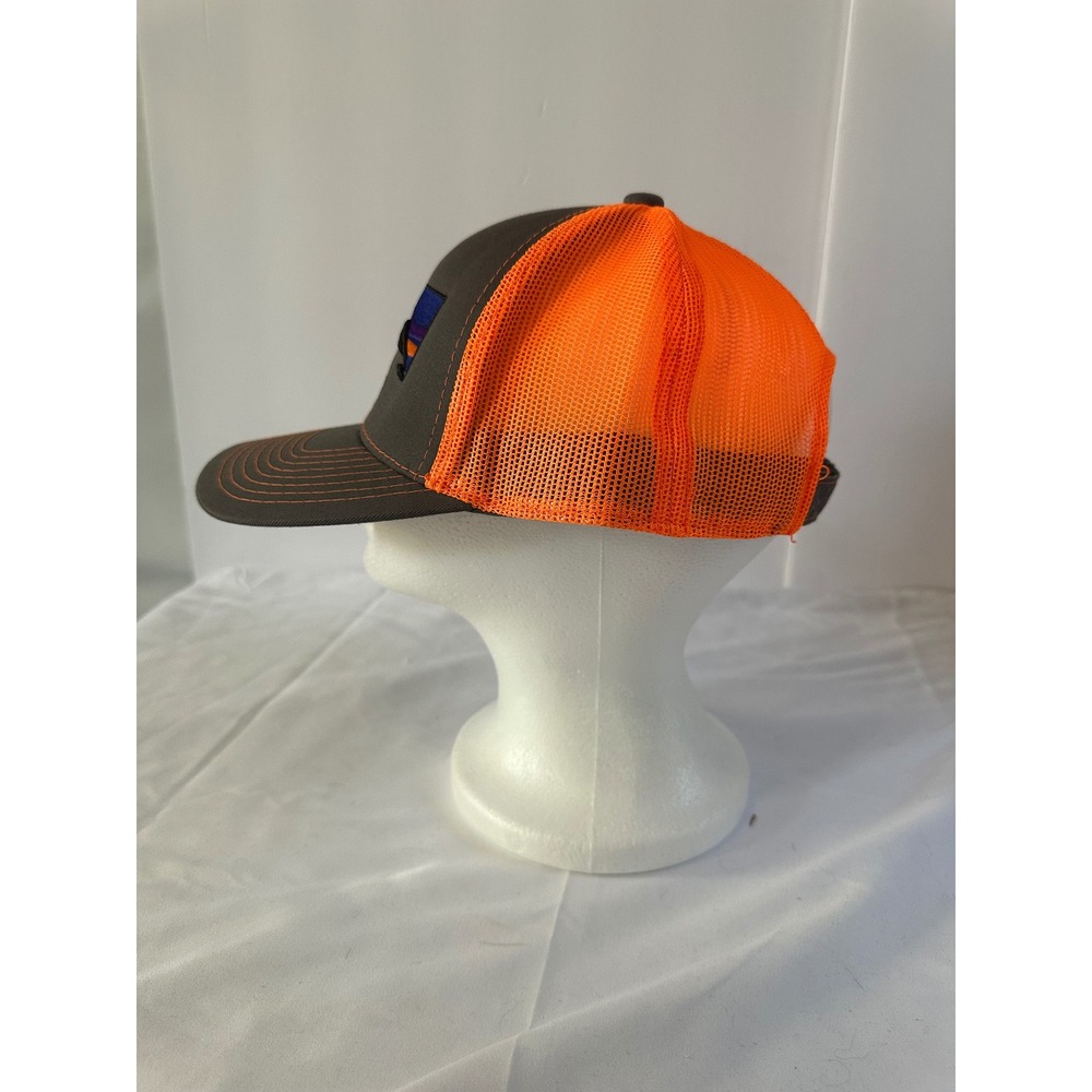 Durango Trucker Hat Cap Mesh Back Gray Orange Mountain Graphic Adjustable - Picture 2 of 5